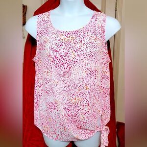 #400 Rachel Zoe Tank Top side tie or loose Size Large